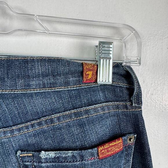 7 For All Mankind Medallion Pocket Bootcut Jeans Women’s Size 26 Embellished - Picture 5 of 12